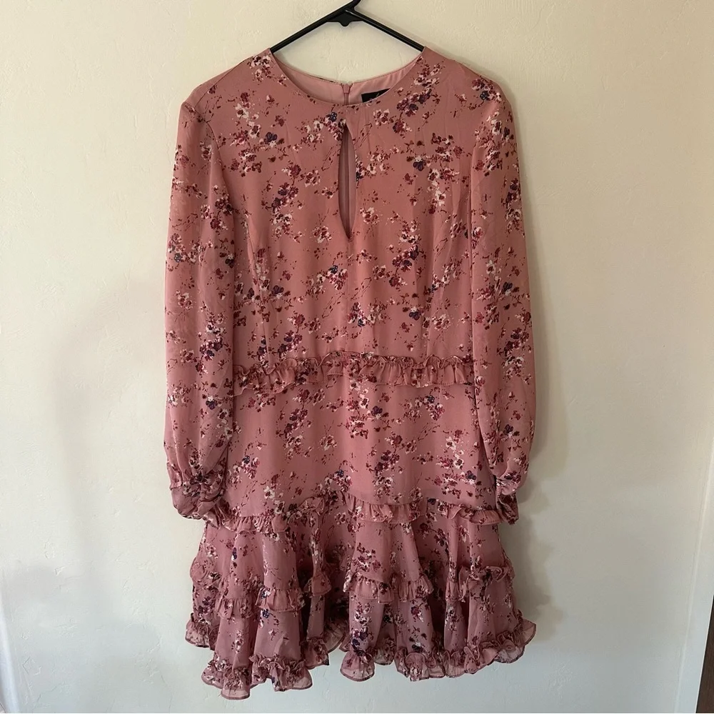 Bardot Ditsy Frill Dress in Rose Ditsy - Picture 4 of 11